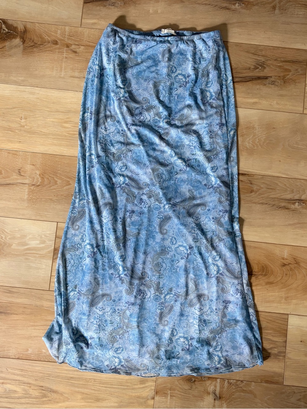 See You Monday Blue Paisley Maxi Skirt